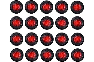 TMH Red LED Clearance Bullet Marker Lights Mounts