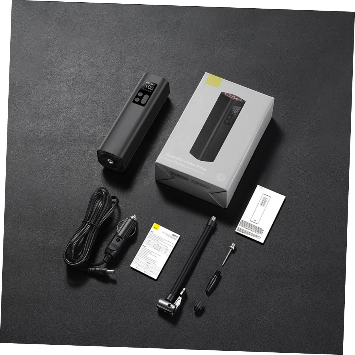 MAGICLULU Inflador de Neumáticos Linterna para Coche y Bicicleta Portátil y Compresor Eléctrico Pantalla Digital Ligero para Camping | Auto Stop a Presión Preajustada, para Coche y Bicicleta, Uso en Senderismo y Camping