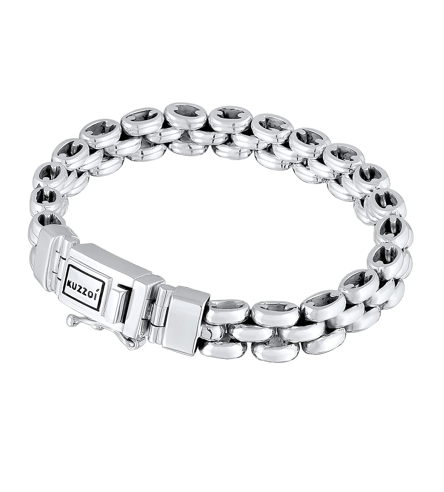 Kuzzoi 925 Silber Königsketten Armband Herren 8 mm Herrenarmband