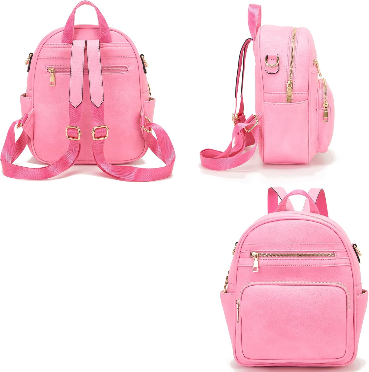 Idesort Small Backpack Purse for Women Girls Cute Backpacks Purse set with Wallet Convertible Shoulder bag - Image 4