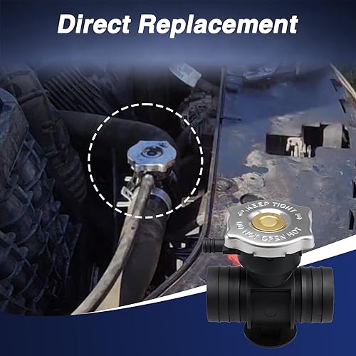 Miniatura 5 de Cuello de relleno de refrigerante para radiador (con tapa de llenado de radiador de 18 libras) compatible con Chrysler 200 Sebring Caliber Dodge