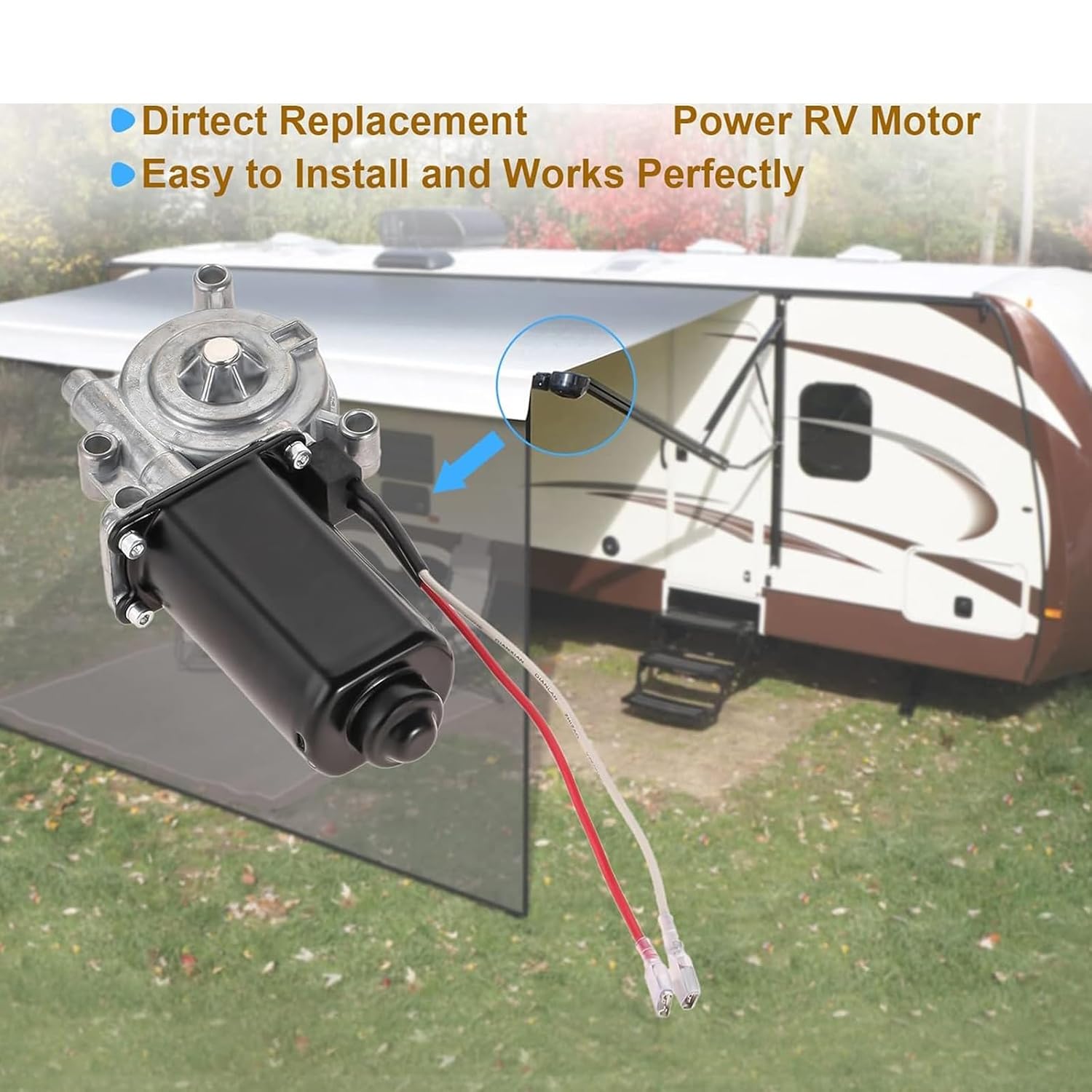 Easy Installation Motor For Awnings Metal Awning Motor Motor Smooth &