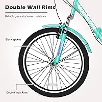 Vista 178 de H&ZT Triciclo para adultos, bicicleta de 3 ruedas, triciclo crucero, con engranaje de 7 velocidades, mango de freno de estacionamiento, escalón