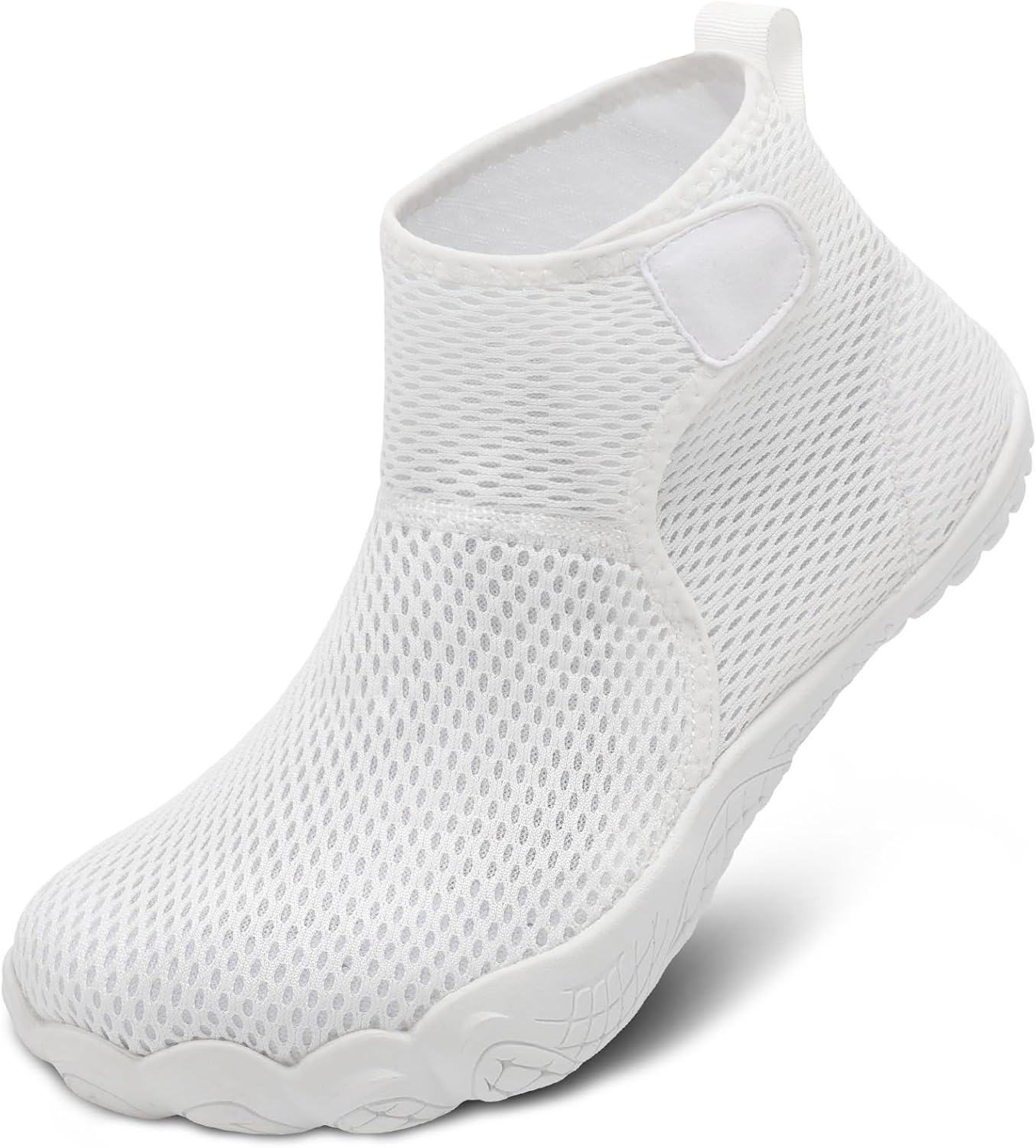 High Top Water Shoes for Women Men, Wide Toe Box Barefoot Aqua Shoes, Quick Dry Breathable Mesh Swim Shoes, Non Slip Beach Shoes for Pool River Walking