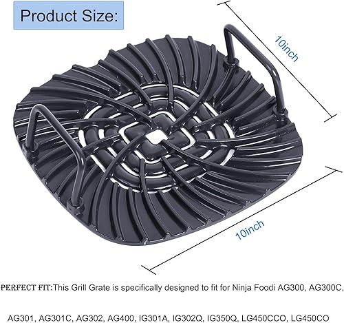 Miniatura 2 de Rejilla de parrilla compatible con Ninja AG301 Foodi, piezas de repuesto para parrilla con papel pergamino para parrilla interior Ninja AG301 Foodi