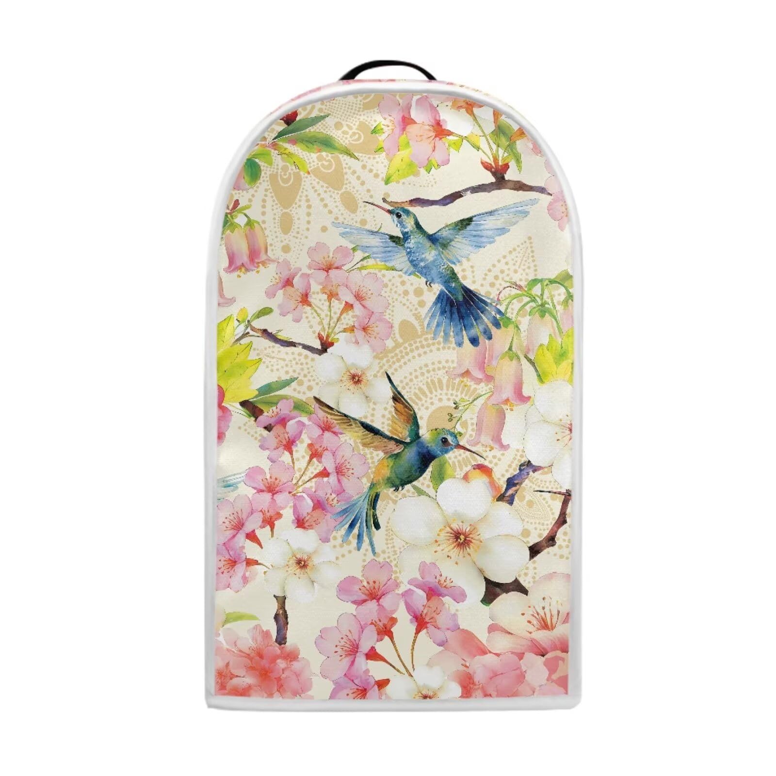 Talayituse Hummingbird Bohemian Cherry Blossom Print Blender Dust Cover, Fingerprint Protection Cover for Stand Mixer or Coffee Machine, Home Kitchen Appliance Covers for Stain Dust Resistant Supplies