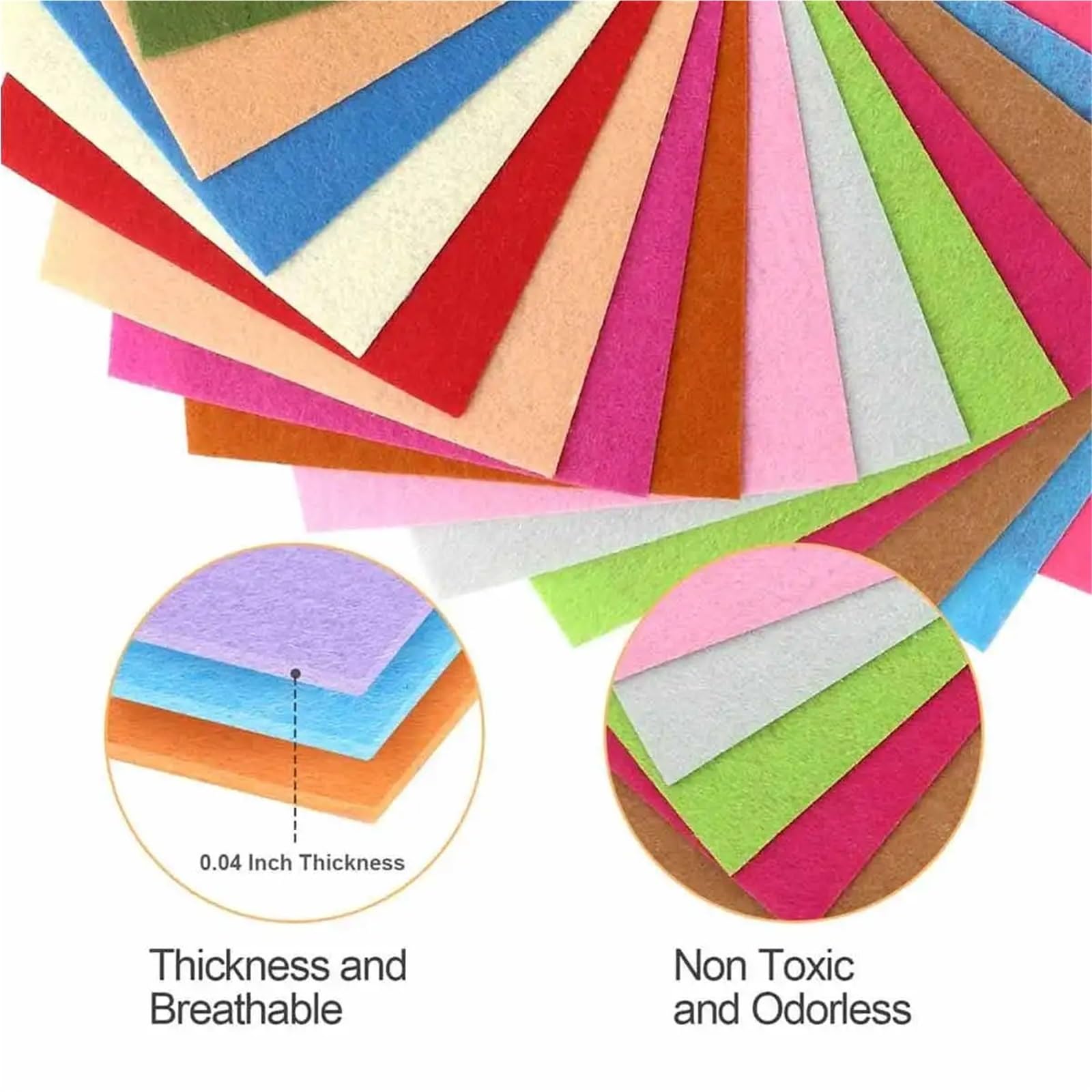 40 Stück Filztuch, weiches Vliesstoff-Filzpapier für DIY Patchwork