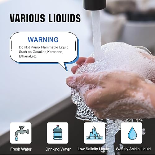 Miniatura 6 de ECO-WORTHY Bomba de agua de diafragma de transferencia fresca de 110 V CA bajo demanda 5.5GPM 70PSI Bomba de refuerzo de agua de alta presión de 110