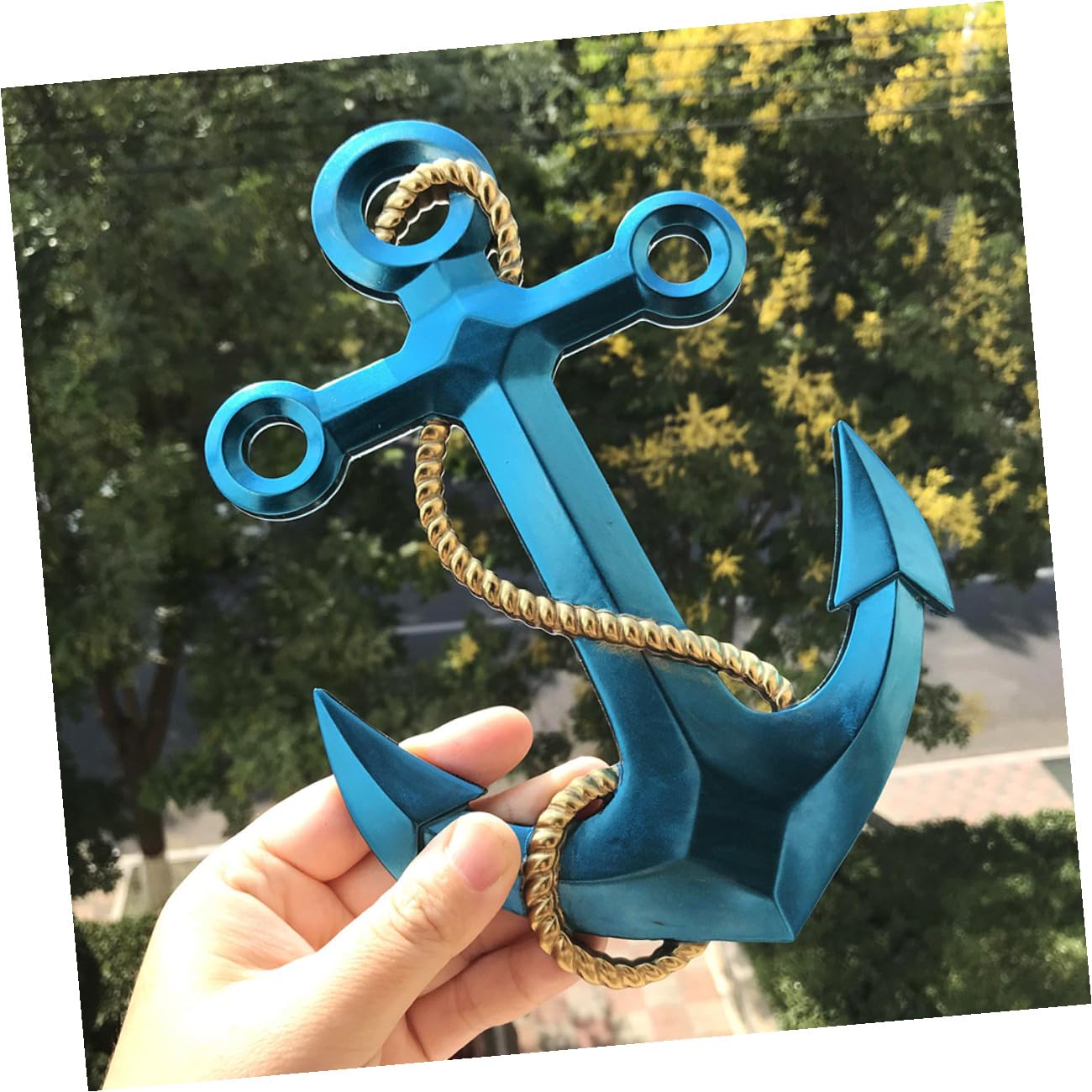 Hemobllo 4 Pezzi Stampo in Silicone a Forma di Ancora, Riutilizzabile, Flessibile, per Decorazione Murale e Targhetta Porta, per Fai da Te
