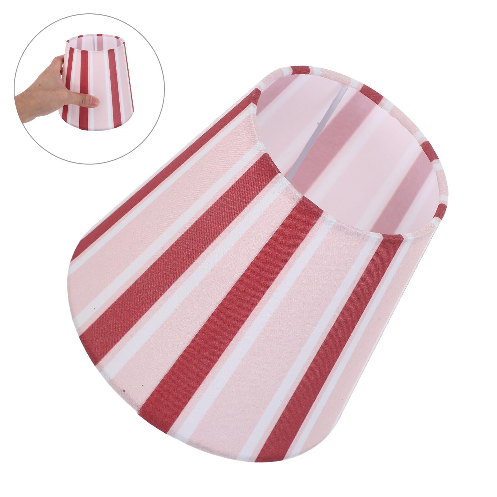 NUOBESTY Paralume a Campana a Strisce Verticali 10X15X135 CM per Lampada da Tavolo e Piantana Sostituzione Paralume Piccolo per Camera Ufficio e Hotel