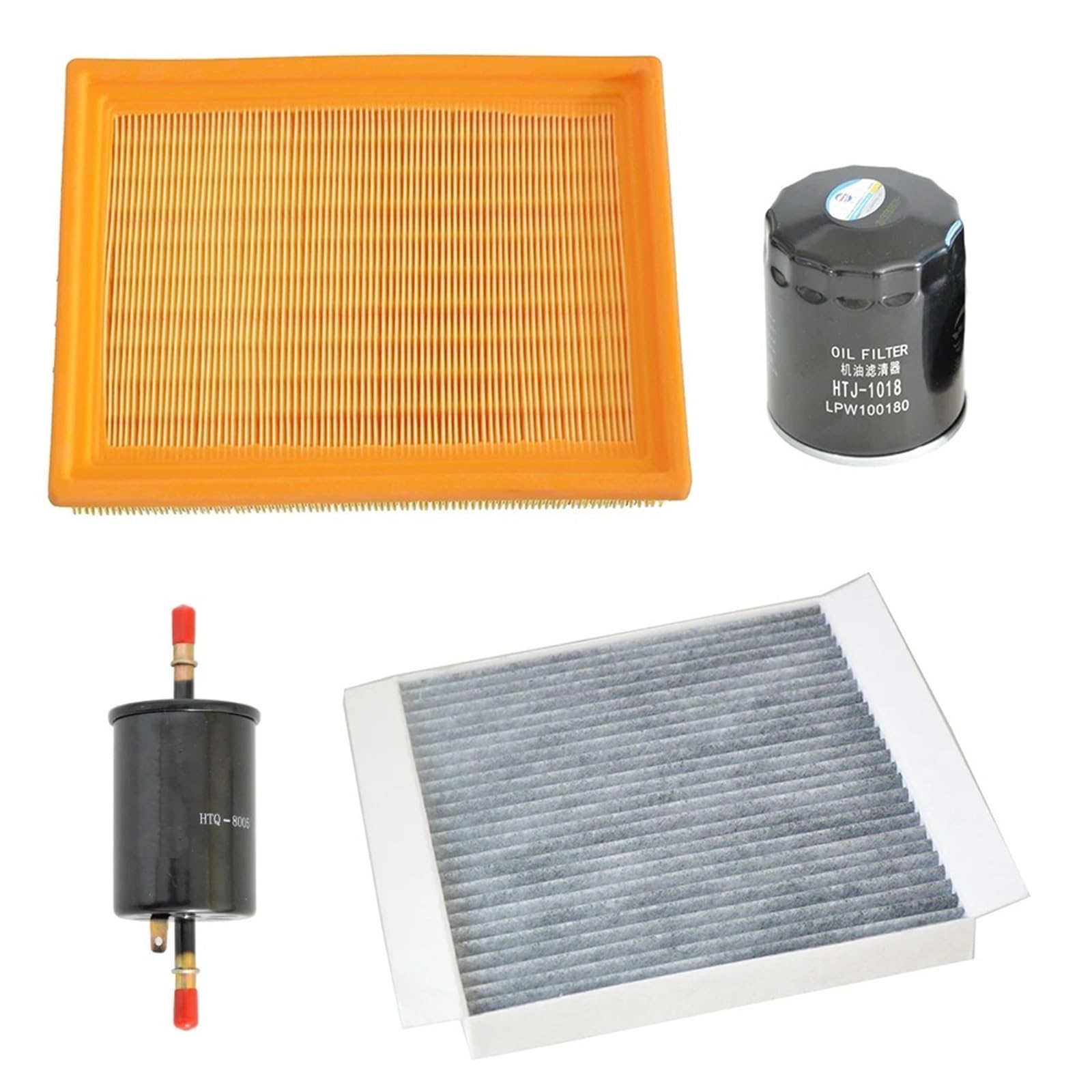 Wkład filtra powietrza samochodowego Zestaw 4 filtrów oleju opałowego i powietrza kabinowego do MG GT 1.5L 2014- ROEWE 360 2015- PLUS 2017- LPW100180 50016901 10238746 96335719 Część zamienna