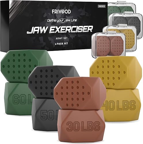 Ejercitador de mandíbula para hombres y mujeres, juego de ejercitador de mandíbula para línea de mandíbula definida, dispositivo de tóner de