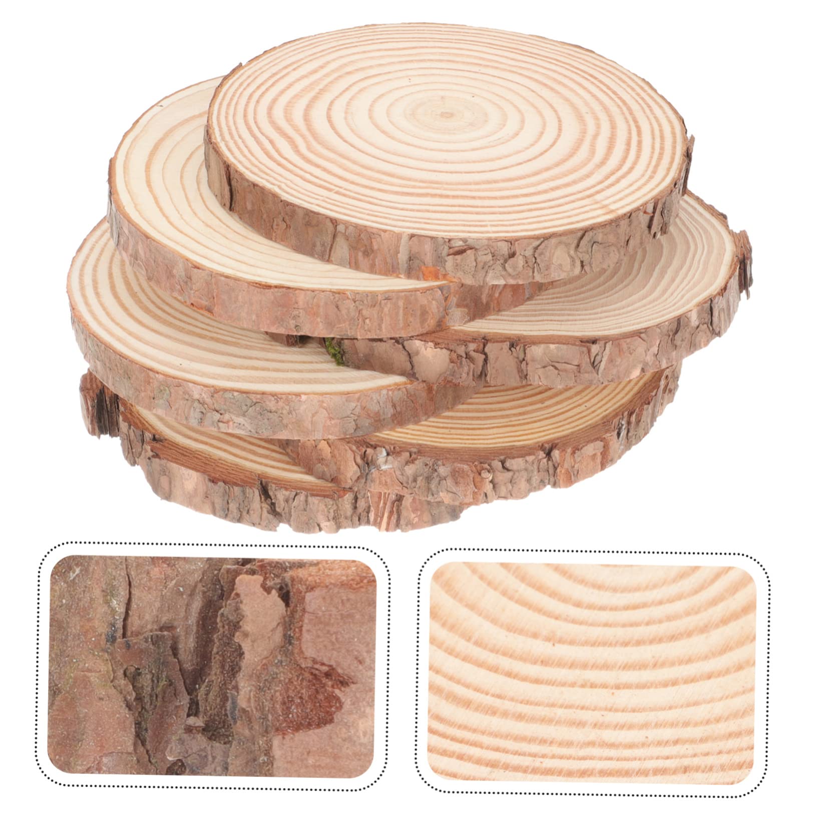 Gadpiparty 3 Series Rodajas De Madera Natural Manualidades De Grosor De Proyectos Diy Pintura Y Decoración 6 Piezas*3