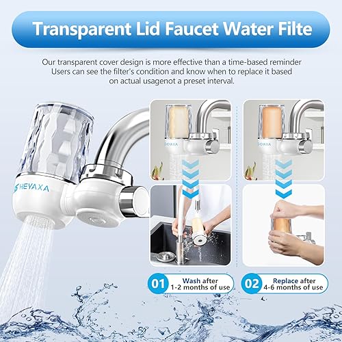 Miniatura 3 de Filtro de agua para fregadero, sistema de filtración de agua de montaje en grifo, para cocina, baño, reduce el plomo, cloro, mal gusto, se adapta a