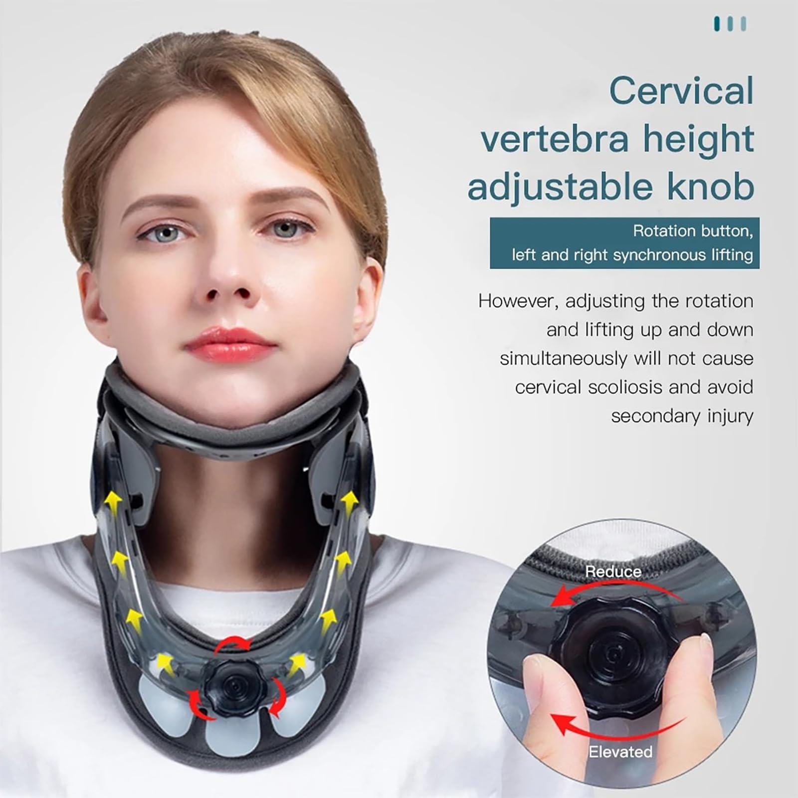 NEWFUN Cervical Traction, Appareil de Traction Cervicale, élimine les Tensions dans la Nuque, Stabilise et Soulage la Pression Sur la Colonne Cervicale, Convient aux Hommes et aux Femmes