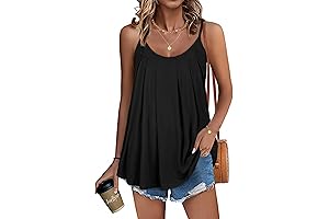 Pleated Spaghetti Strap Empire Tank