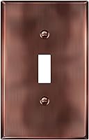 Vista 43 de LIDER Placa de Pared de Metal para Interruptor de Luz de Palanca, Cubierta de Interruptor de Acero Inoxidable, Resistente a la Corrosión