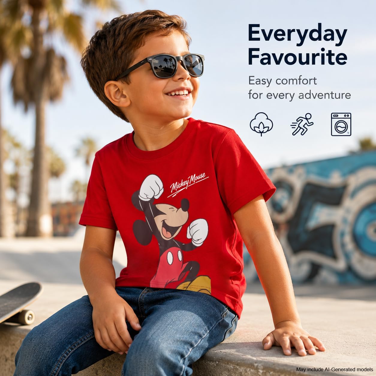Disney Mickey Mouse and Friends Goofy Pluto Donald Duck Boys Graphic Tees