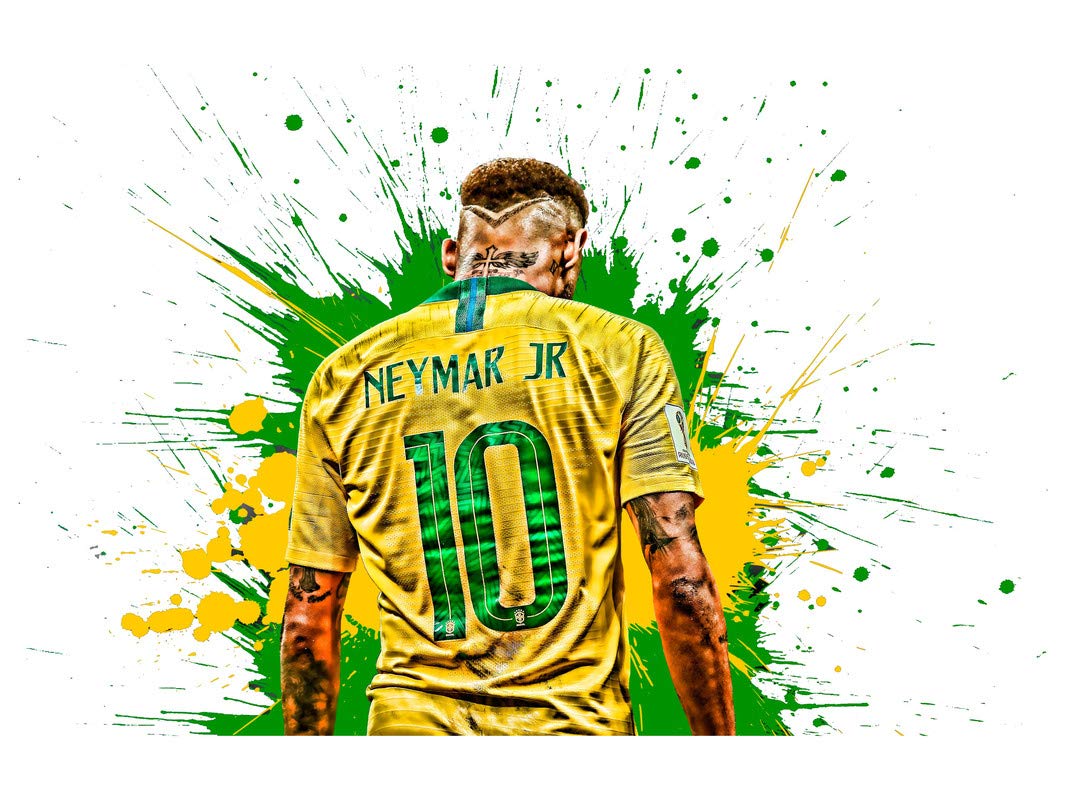 DivineDesigns™ Neymar Jr. 10 Sticker (Size :- 64 X 43 cm) | Wall Sticker for Living Room/Bedroom/Office and All Decorative Stickers-image-17