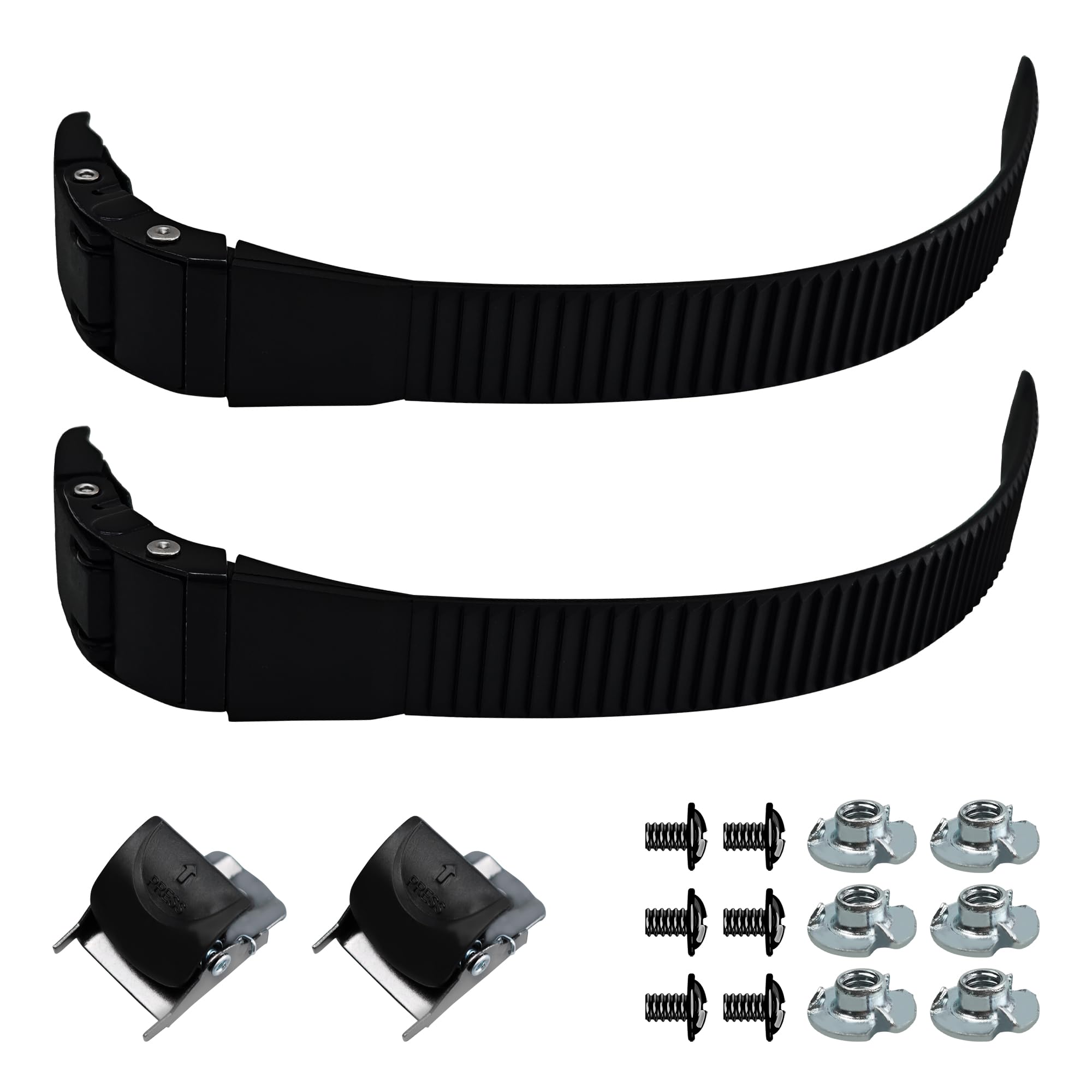 Runseaway 2PCS Adjustable Inline Skate Strap Replacement, Roller Skate Energy Straps with Screws Nuts, Universal Fit for Men Women Kids Skating Shoes