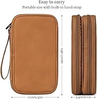 Vista 2 de Organizador electrónico para cable de viaje, bolsa organizadora electrónica, funda organizadora de accesorios electrónicos impermeable para banco