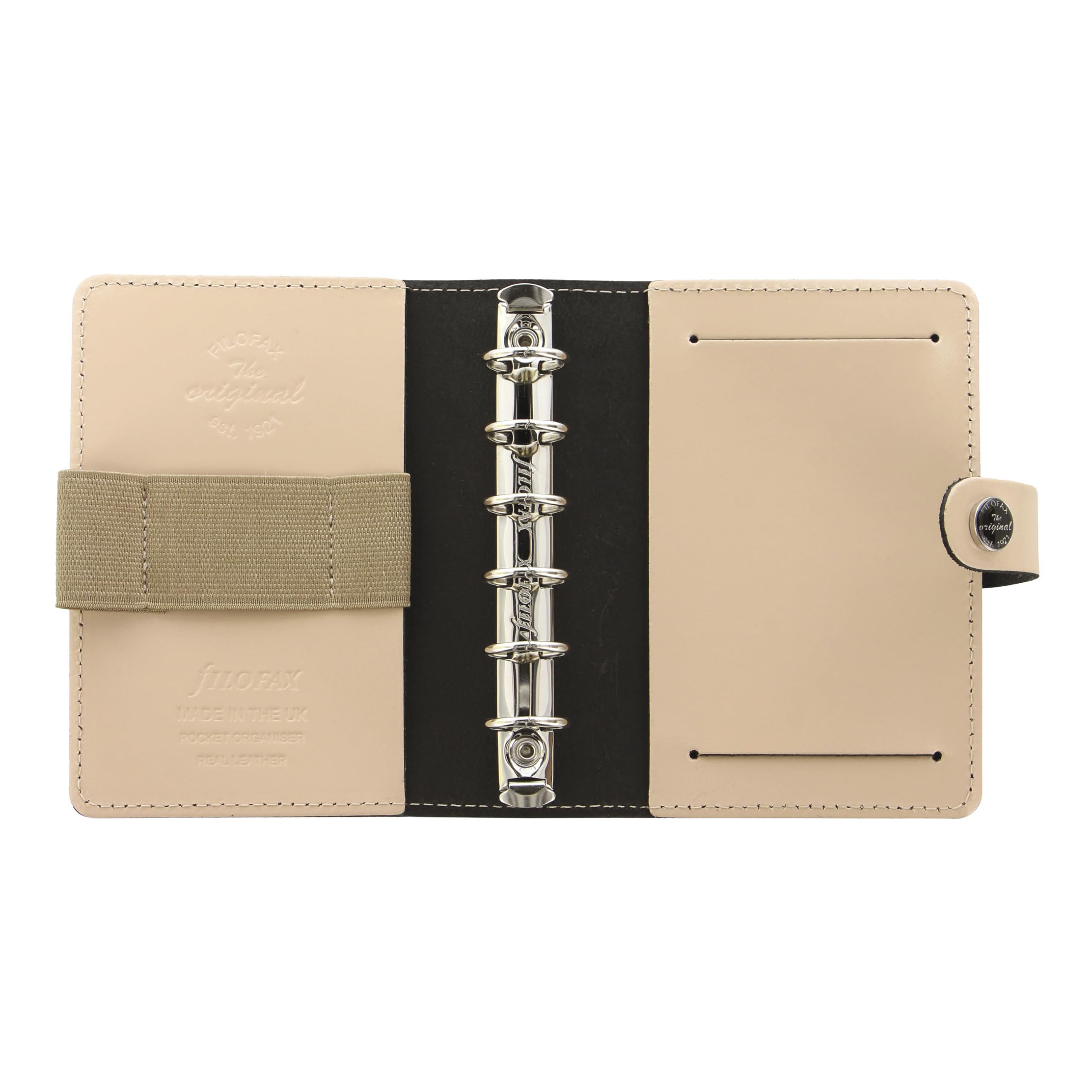 Filofax The Original Organizer, formato tascabile, pelle color nude, sei anelli, visualizzazione settimanale, multilingue (C026085)