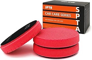 Red T10 Ultra-Fine Finishing Pad, 3Pcs 5.5 Inch Buffing Polishing Pads for 125mm Backing Plate Compound Buffing Sponge for Car Buffer Polisher Compounding, Polishing and Waxing-FPTSS5R-3