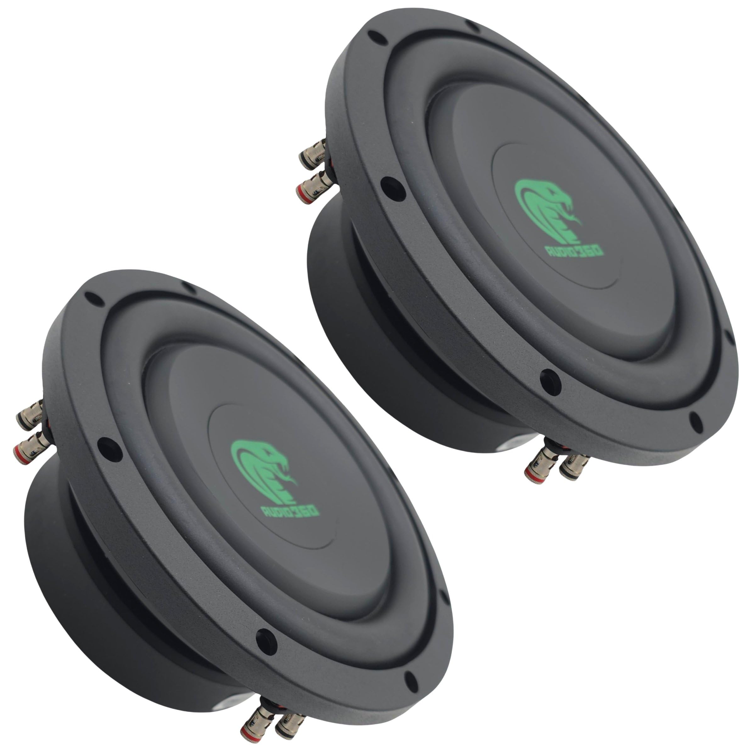 ADS840 8" Shallow Mount Subwoofers, 2000W Peak Power, 4-Ohm Impedance, Compact Design - Perfect for Limited Space Installations - Bundle of 2 Subwoofers