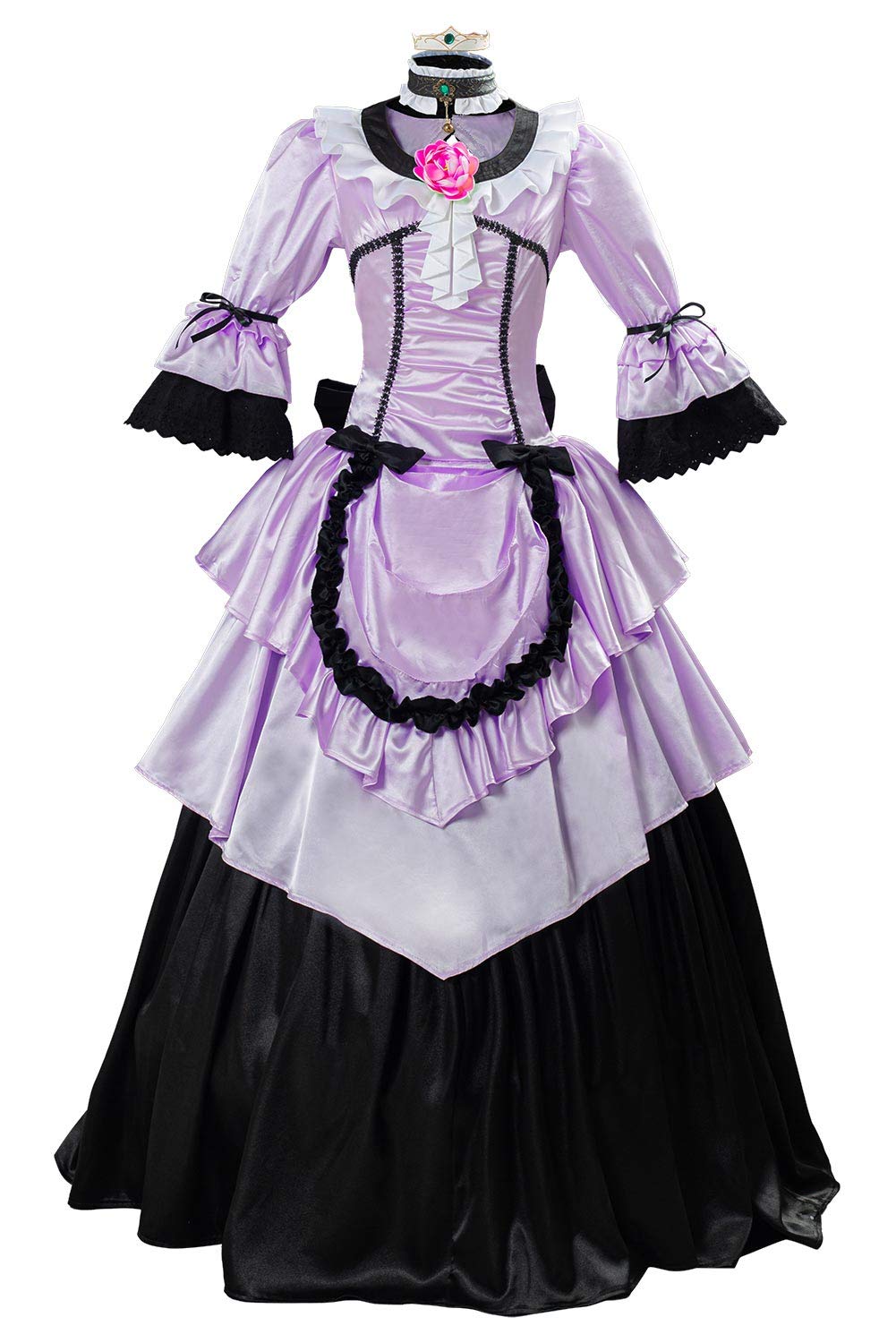 Brehiay Retro Renaissance Cloud Strife Dress Final Fantasy 7 Remake Cosplay Costume Womens Vintage H