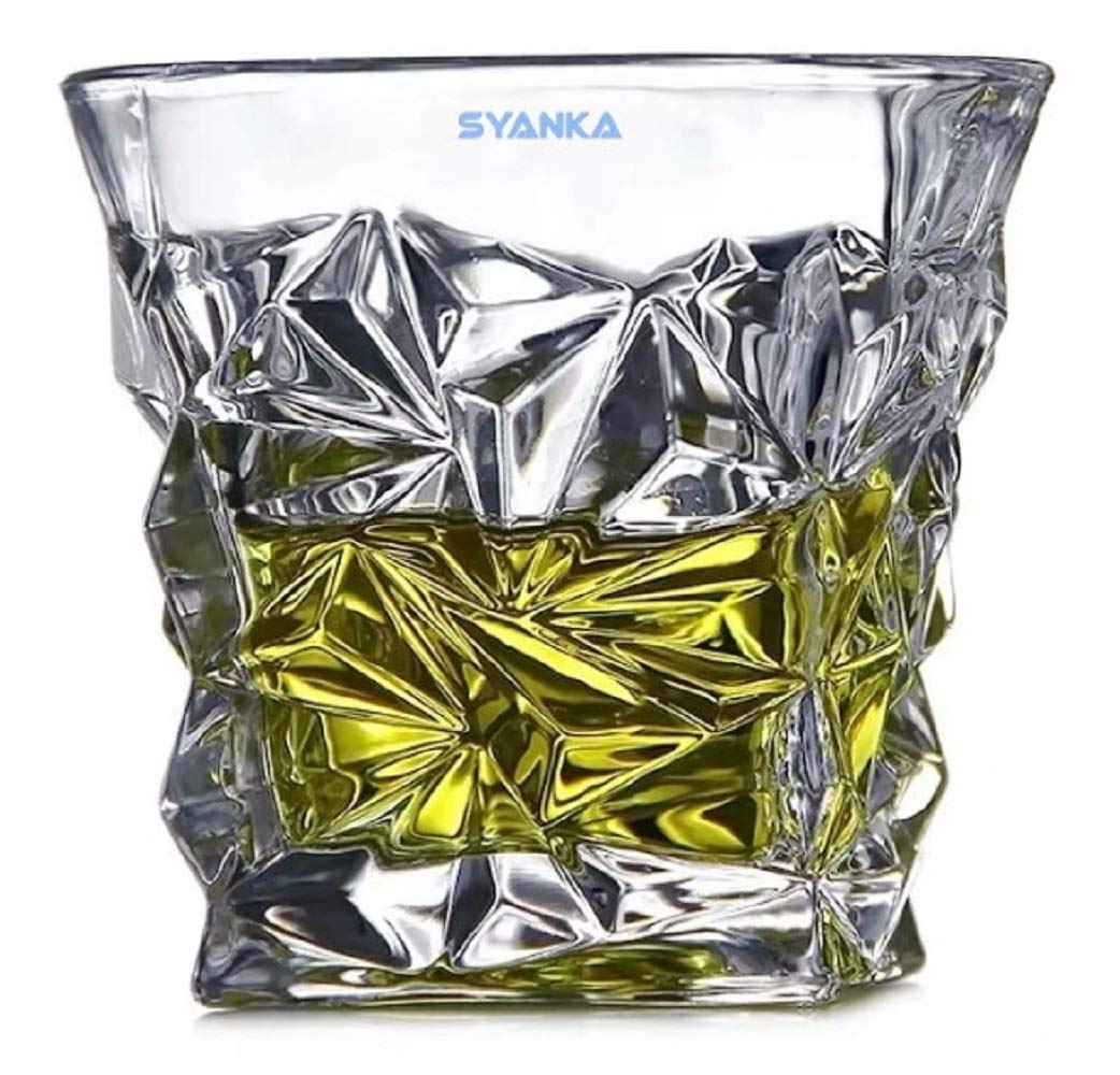SYANKA Crystal Whiskey Glasses - Set of 2 -3 SYANKA Crystal Whiskey Glasses - Set of 2 -3