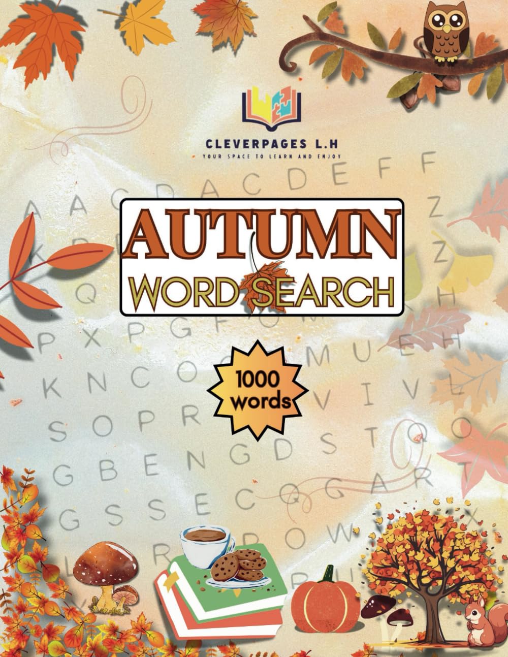 Autumn Word Search: Large Print, 80 Puzzles, Curious Facts about Fall