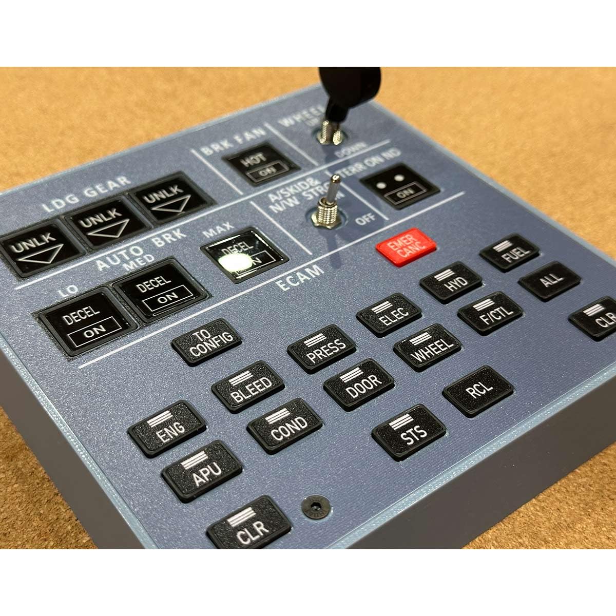 SHOYDID Rowsfire A103 A32X/A31X/A350 Flight Sim Control, indicatore carrello di atterraggio pannello integrato per MSFS 2020/2024, compatibile con PC