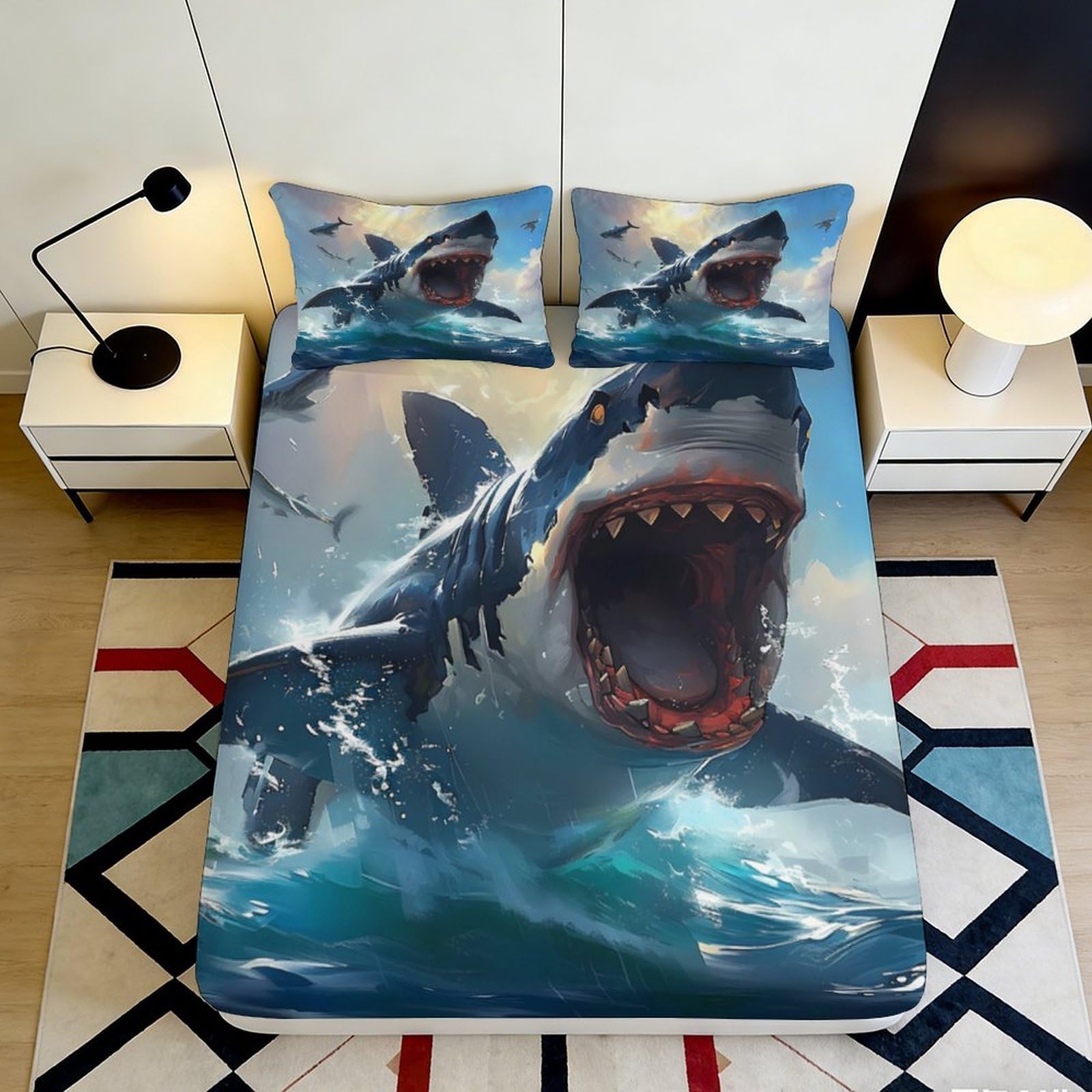 3D Printed Fitted Sheet Microfiber Galaxy Starry Sky Bed Cover for Bedroom, Dorm, and Guest Room Protection with Anti-Slip Features 90x200x25cm