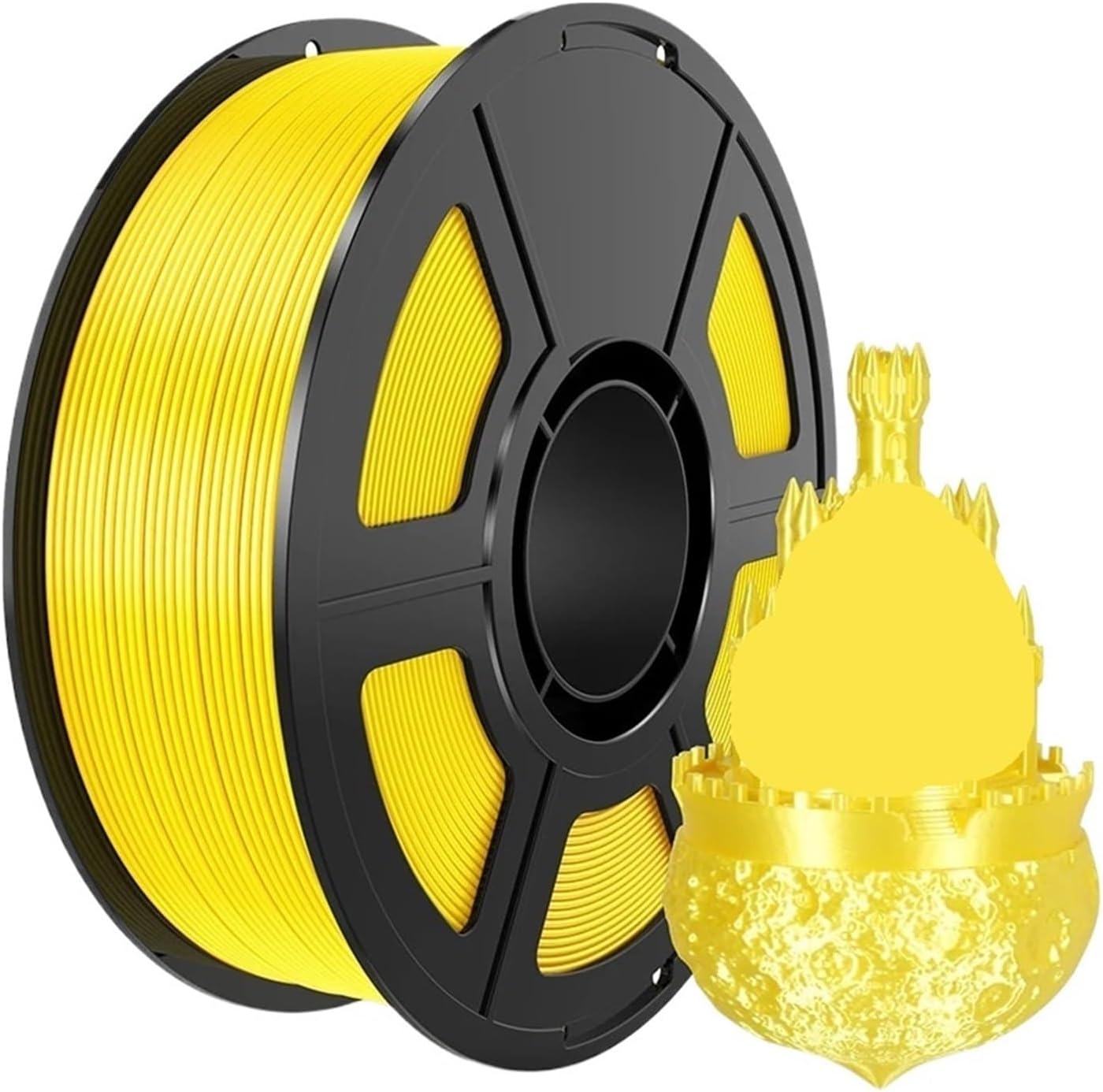 3D Printing Filament, 1KG Silk PLA 1.75mm, Dimensional Accuracy +/- 0.03mm, Fits for Most Printers and Pens(Gold)