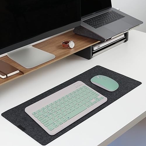 Miniatura 7 de Juego de teclado y mouse inalámbricos inalámbricos recargables con Bluetooth, teclado compacto y portátil ultrafino para