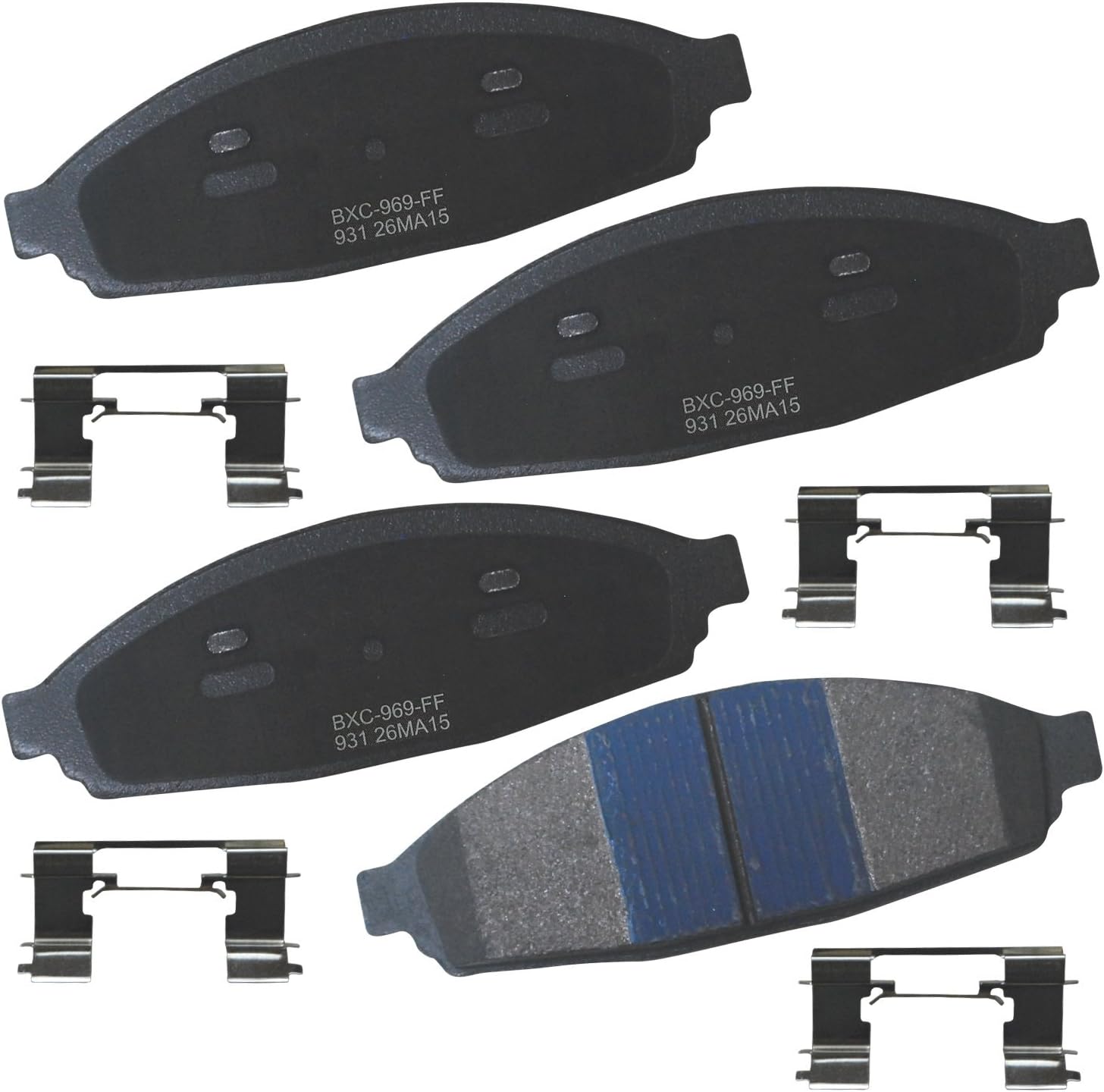 Bendix Premium SBC931 Ceramic Front Brake Pads for Ford Crown Victoria 2011-2003, Grand Marquis 2004-2003, Lincoln Town Car 2011-2003, Mercury Grand Marquis 2011-2003, Marauder 2004-2003