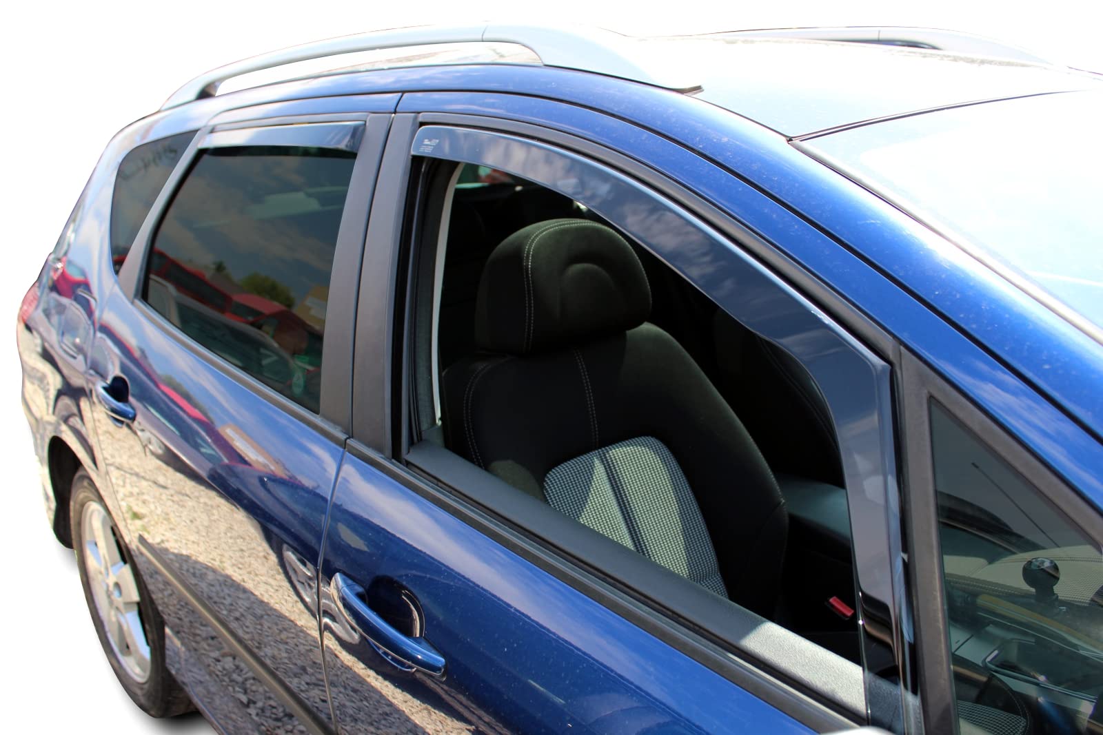 Déflecteurs De Vent Heko Pour Peugeot 407 Berline 2004-2012 – 2 Pièces, Aérodynamiques, Montage Sans Vis Extérieures
