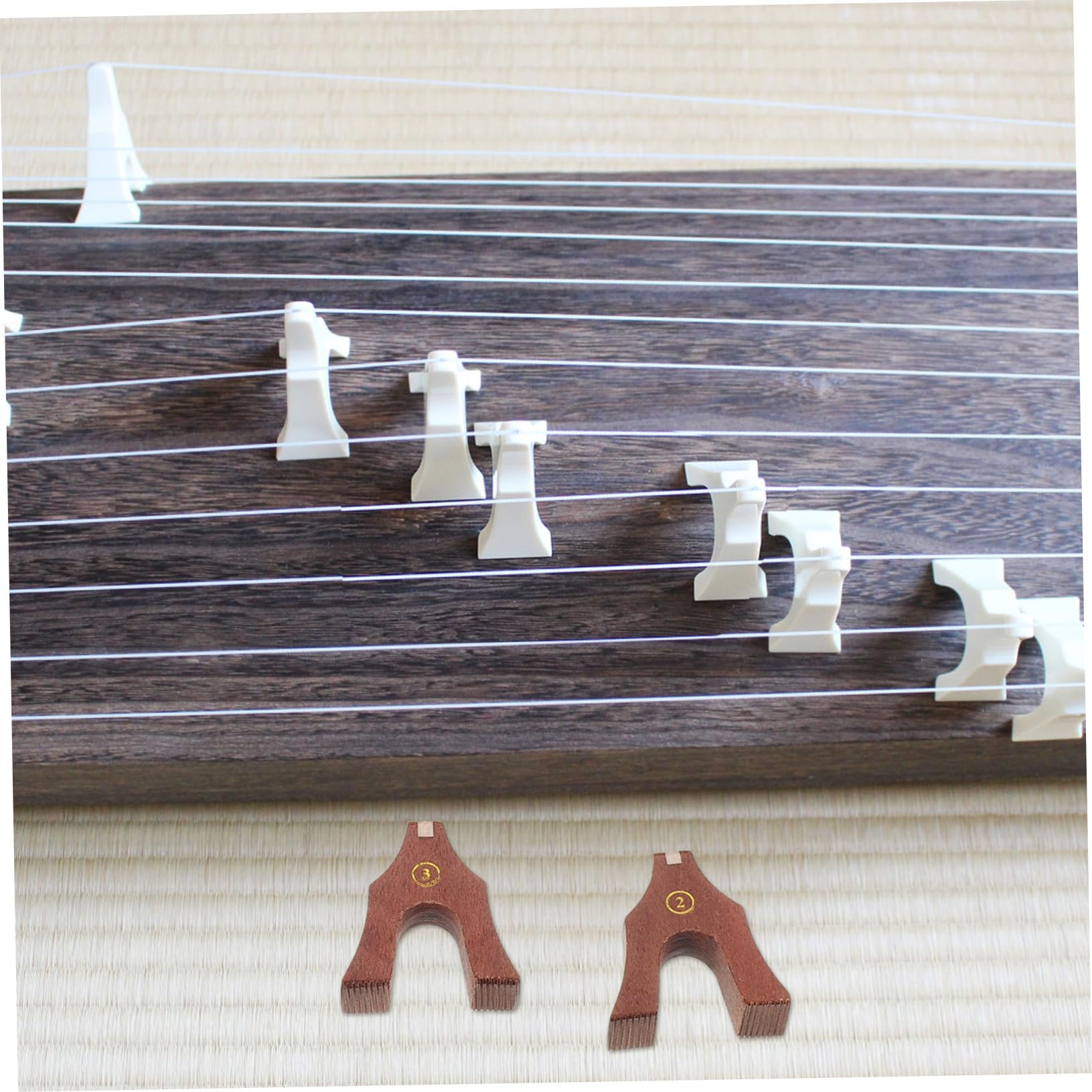 1 Satz Holz Guzheng Stegzubehör für 1-21 Saiten, Universell