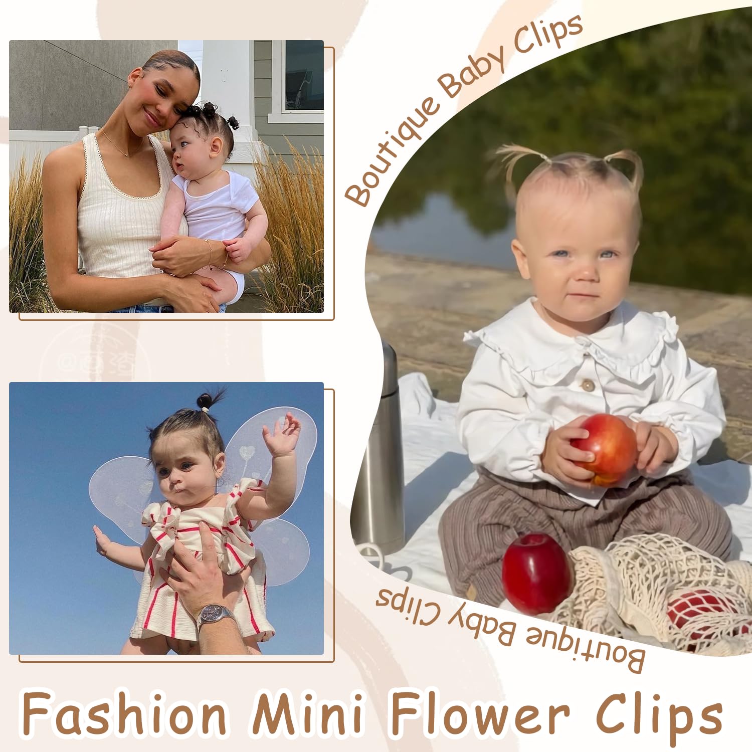 CÉLLOT 96 Pieces Little Baby Girls Hair Bangs Mini Hair Claw Clip Hair Pin Hair Accessories Clips for Girls,Teens, Kids, Toddlers Children(with Plastic Organizer Box)