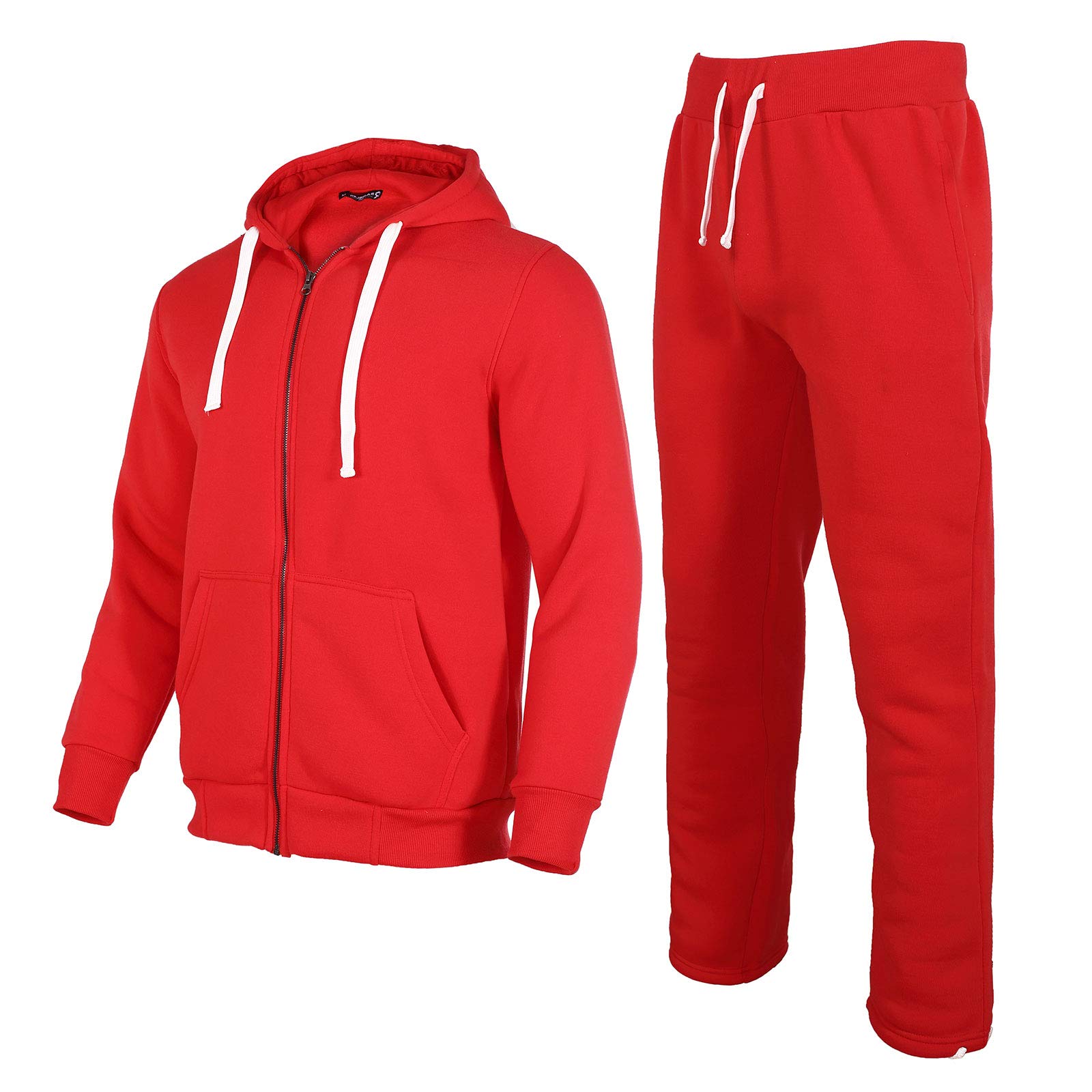 Men Sweat Suits 2 Piece Set Thick Warm Fleece Tracksuits