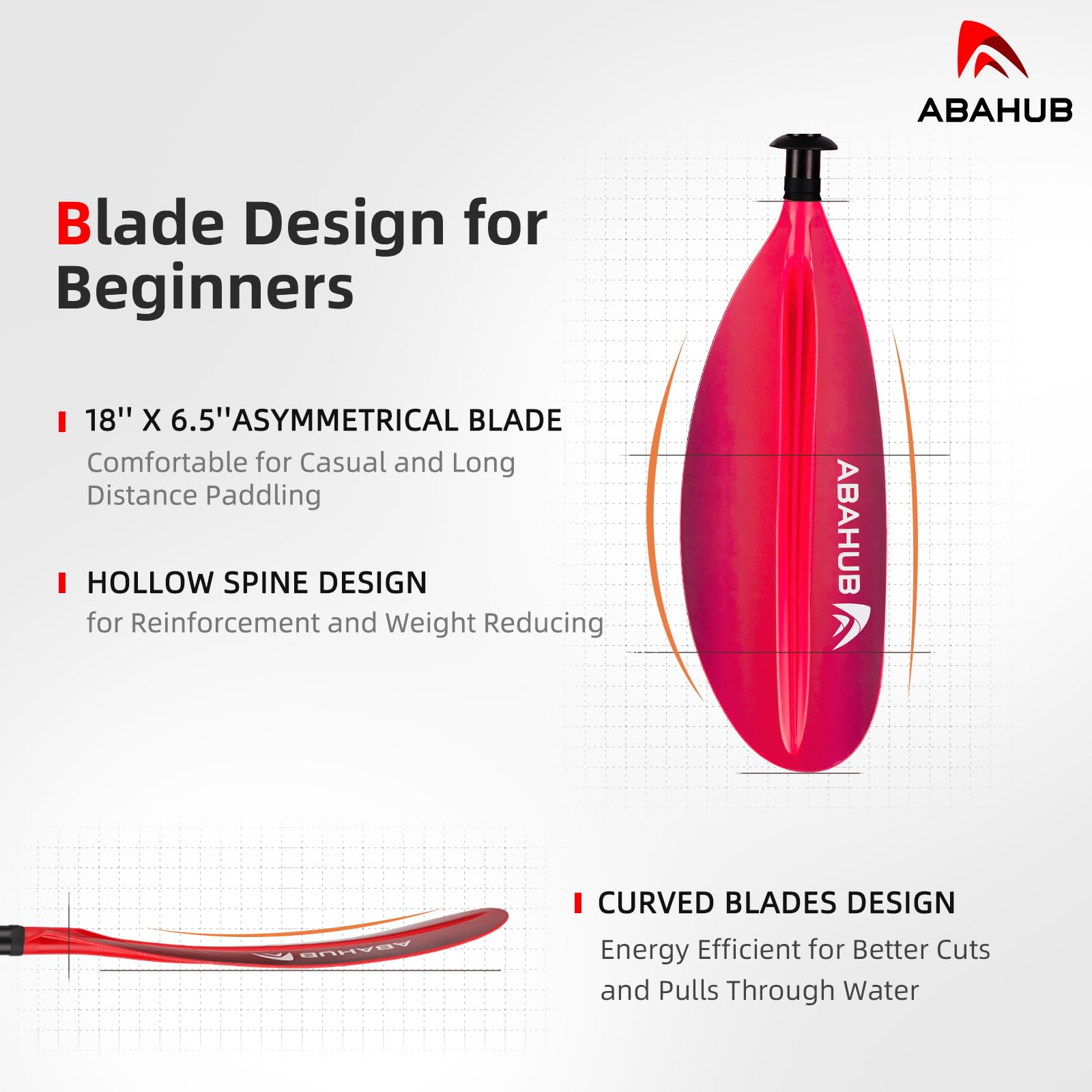 Abahub 218/230/241 cm wiosło kajak podwójny aluminiowy wiosło z paddleline | 3 rozmiary: 218, 230, 241 cm. Alu trzonek, plastikowe ostrza, w zestawie paddleline. Do kajaków, kajaków, łodzi. 7 kolorów.