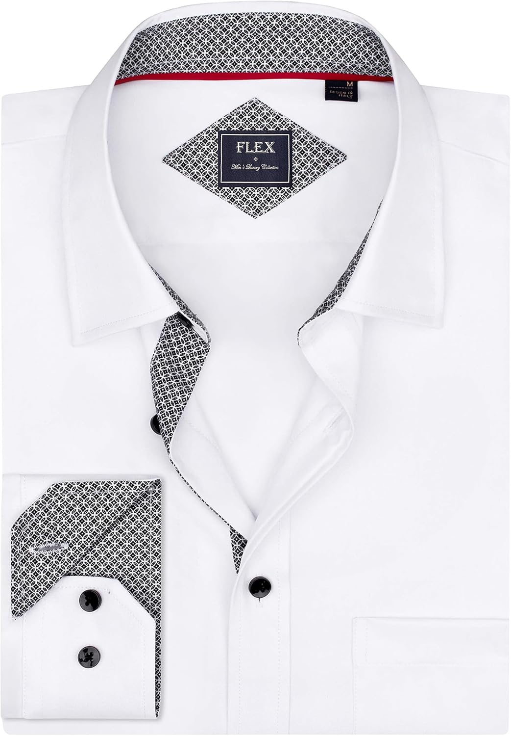 Alimens & Gentle Men's Dress Shirts Long Sleeve Wrinkle-Free Business Casual Button Down Shirt - Image 3