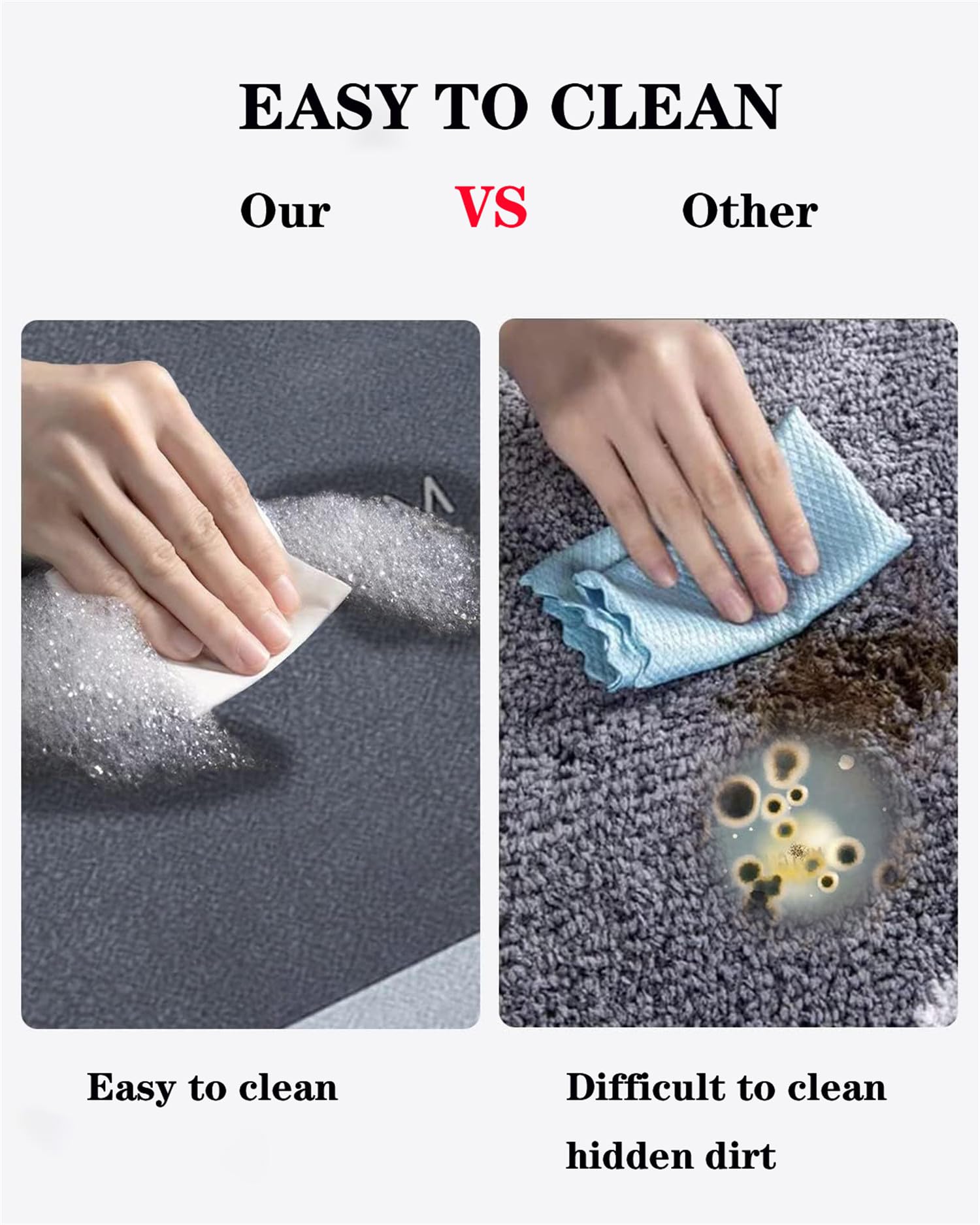Alfombrilla Baño, Alfombrilla Baño Antideslizante, Alfombrilla Baño Diatomita Secado RáPido. Tapete Casa de Baño Absorbente, Apto para Baño, Cocina Alfombra de Piedra para Baño Campana 60x90cm