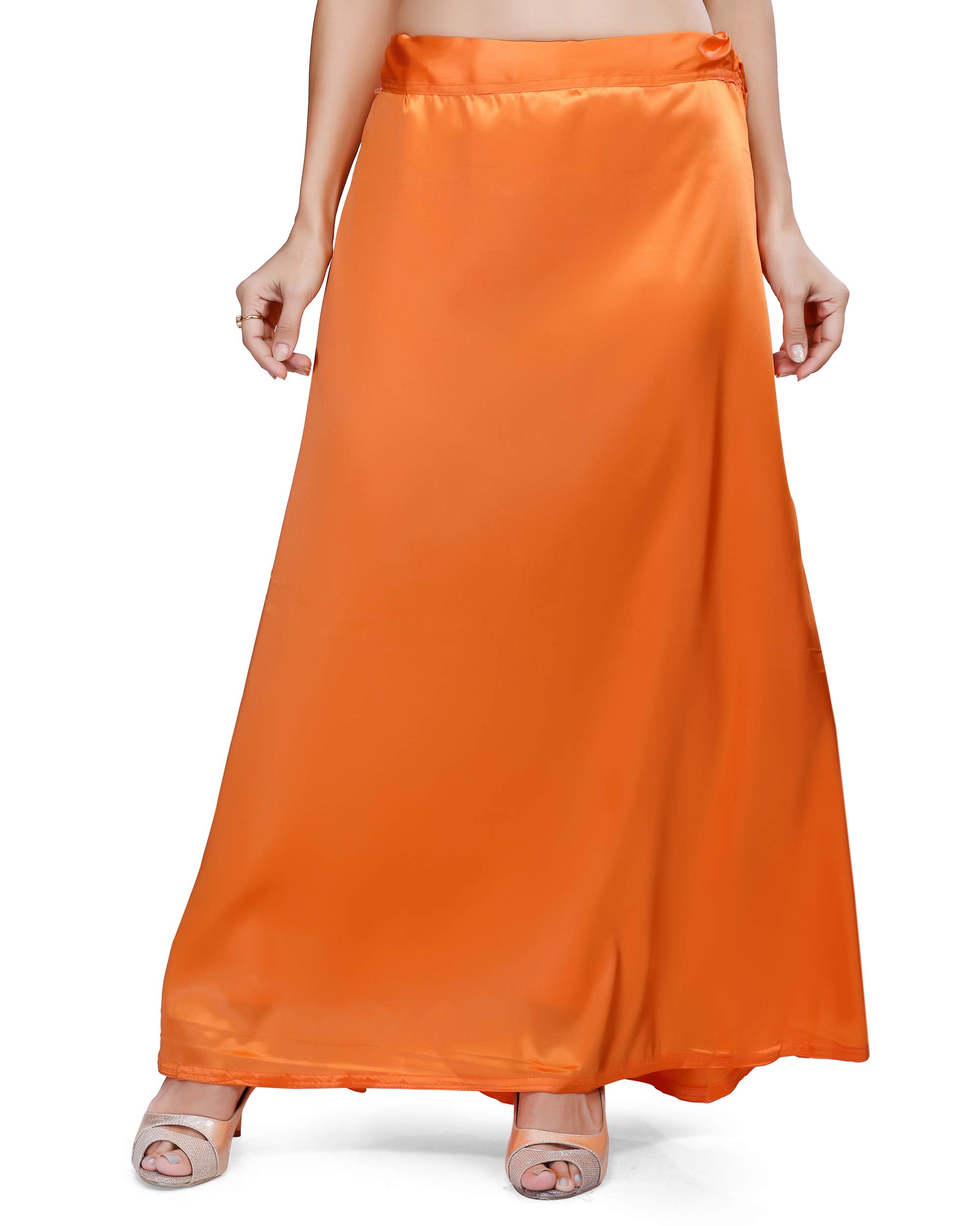 yms LIGHT ORANGE SATIN PETTICOAT-picture-55