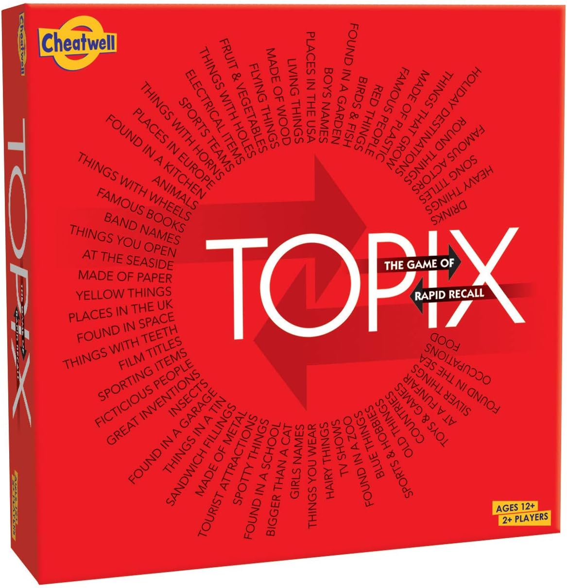 Cheatwell Games Topix - The Quiz Game Of Rapid Recall - Naming Game For The Whole Family - Ages 12 +