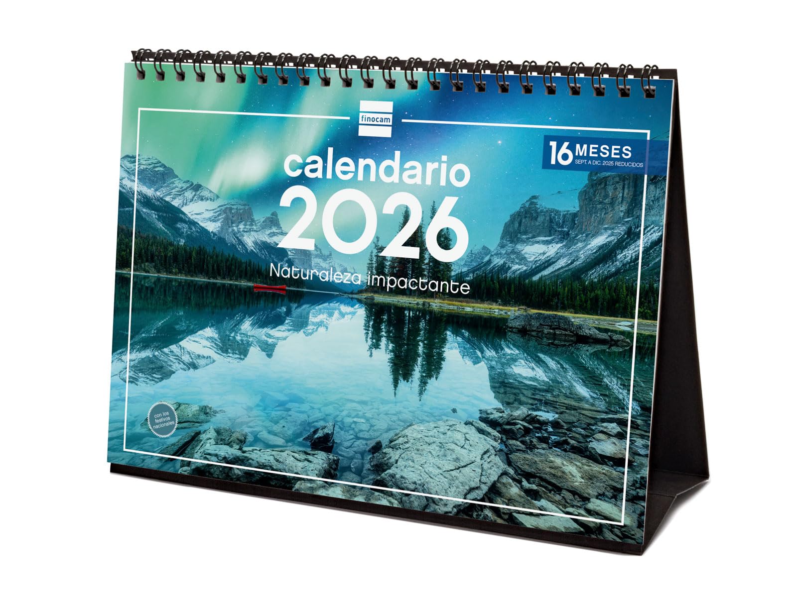 Finocam - Desktop Calendar 2026 Month View January - December 2026 + Sep.- Dec. 2025 (4 months) reduced | Calendar 2026 | Nature Images - English