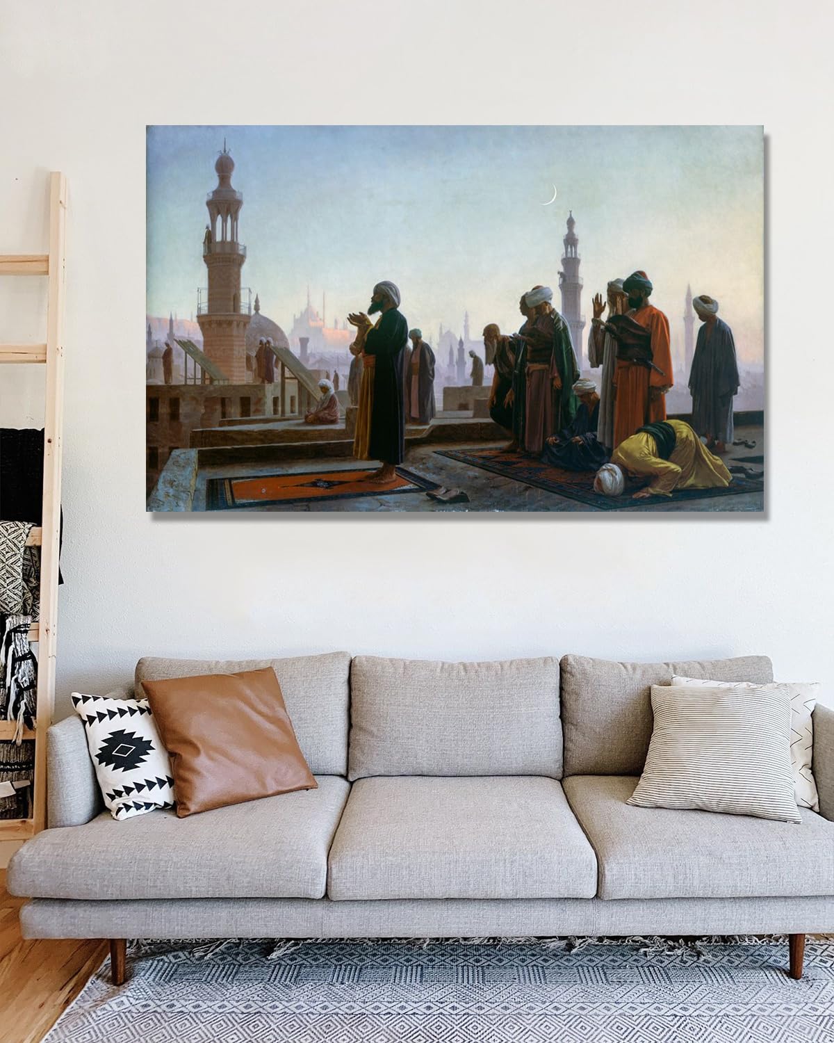 Słynne obrazy olejne, (bez tytułu 29) autorstwa Jean Leon Gerome, reprodukcja druku na płótnie, grafika krajobrazowa do dekoracji salonu. Tylko płótno 30 x 48 cm