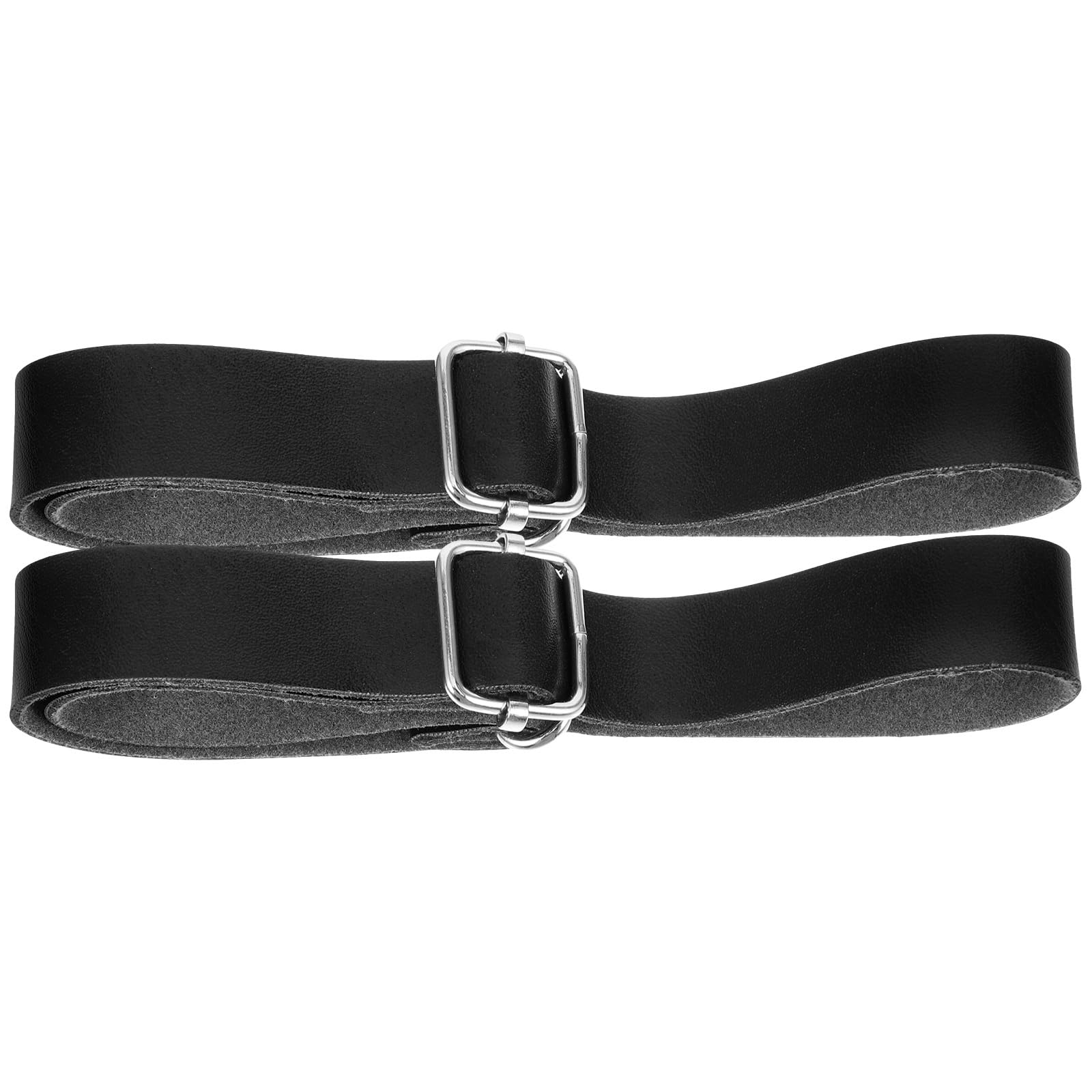 Holibanna 2pcs Black Leather Shirt Sleeve Garters for Men & Women, Adjustable Arm Bands, One Size, Solid