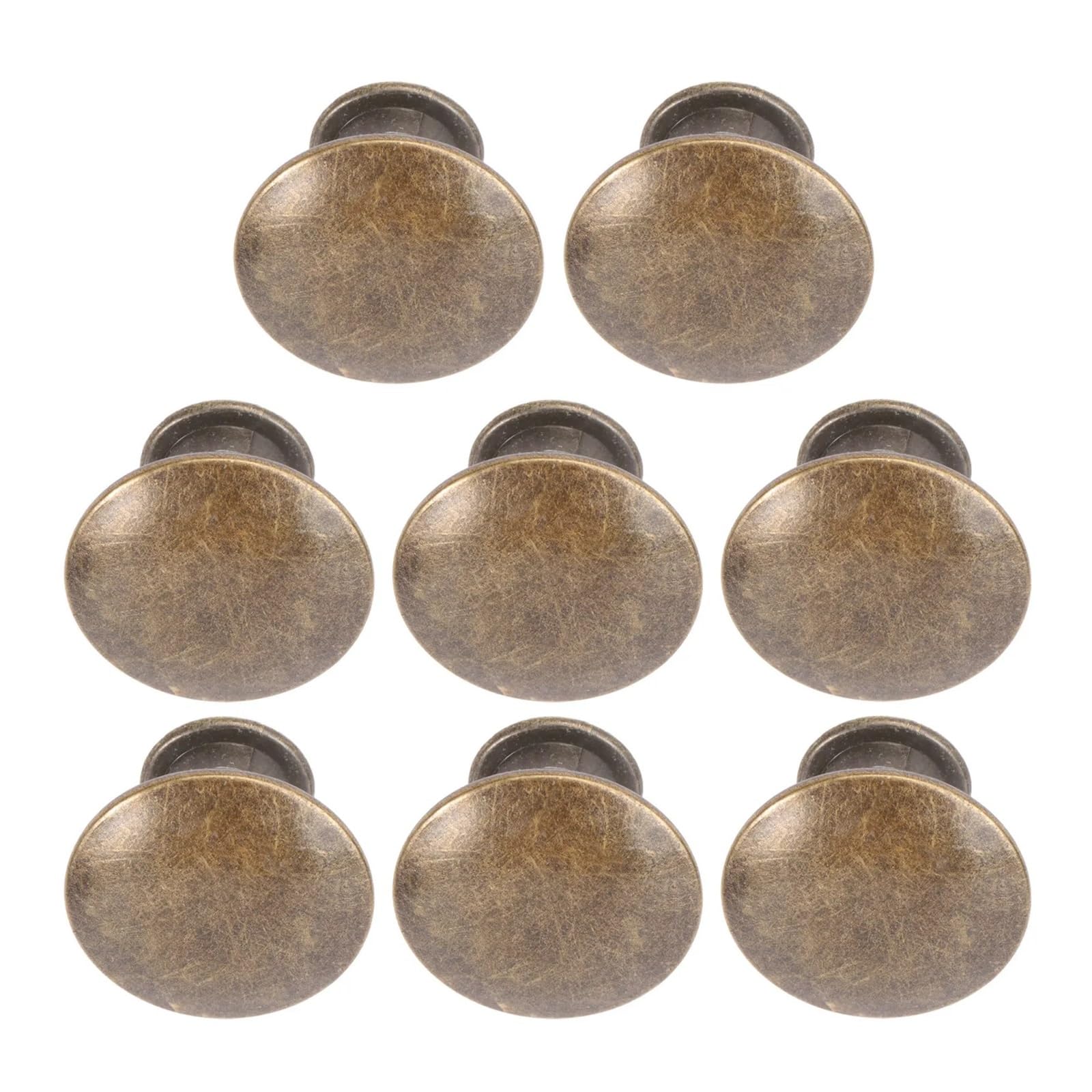 Xavren One Color Round Cabinet Knobs 15Pcs Vintage Bronze Round Drawer Handle With Screws
