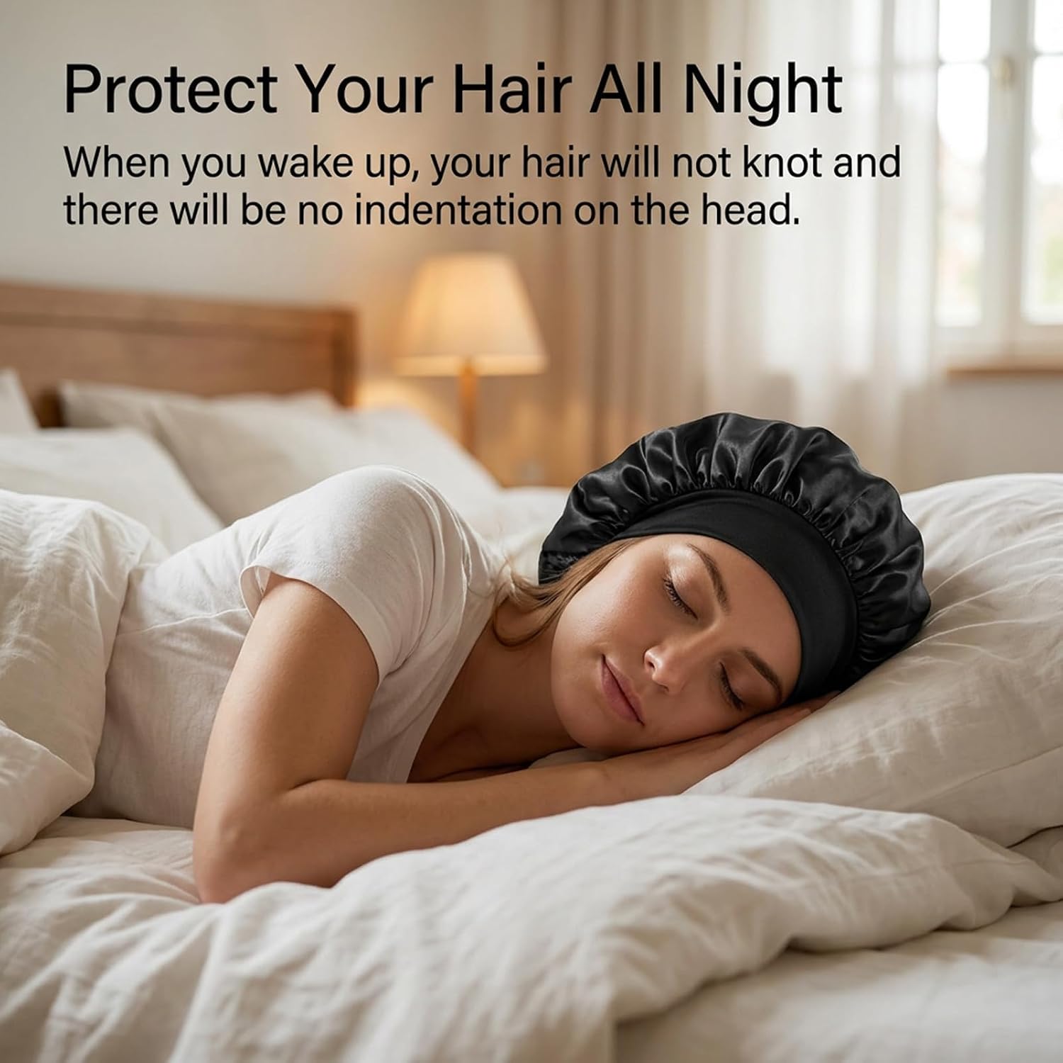 4PCS Hair Wrap for Sleep, Silk Press Wrap with Adjustable Design, Hair Nets for Sleeping Protect Curly Braided Hair, Wrap Cap Hair Net and Scarf for Daily Use and Travel